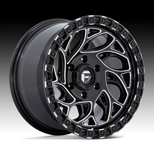 Fuel Runner OR D840 Gloss Black Milled Custom Truck Wheels 1